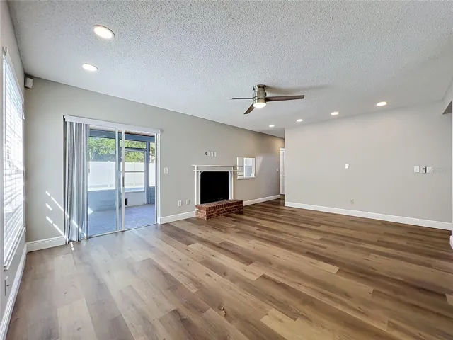 Family Room with upgraded can lights