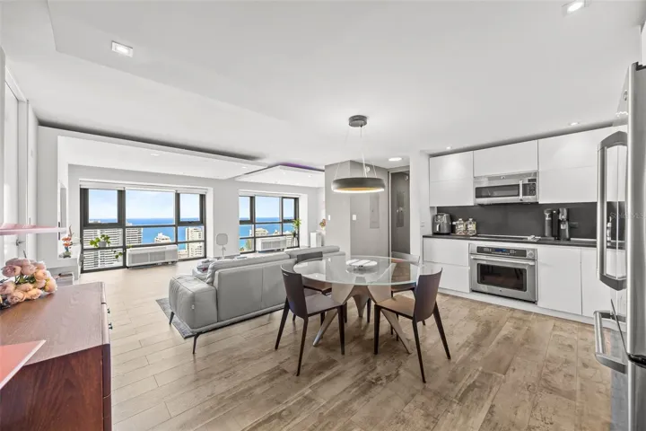 Gallery Plaza 22nd floor Kitchen Living Dining with Ocean View