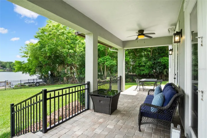 The back patio provides plenty of room for gathering and enjoying the outdoors.