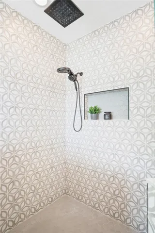 Plan on getting every part of you clean in this shower.