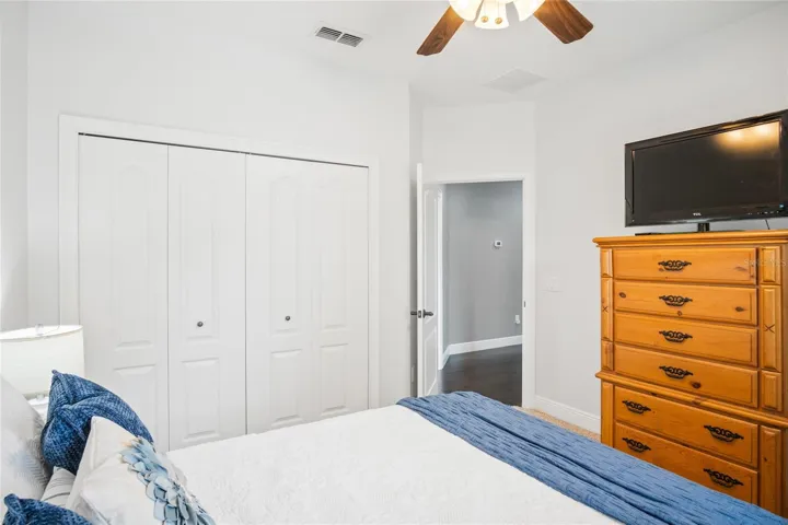 Looking out toward the hallway and next to the guest bathroom.