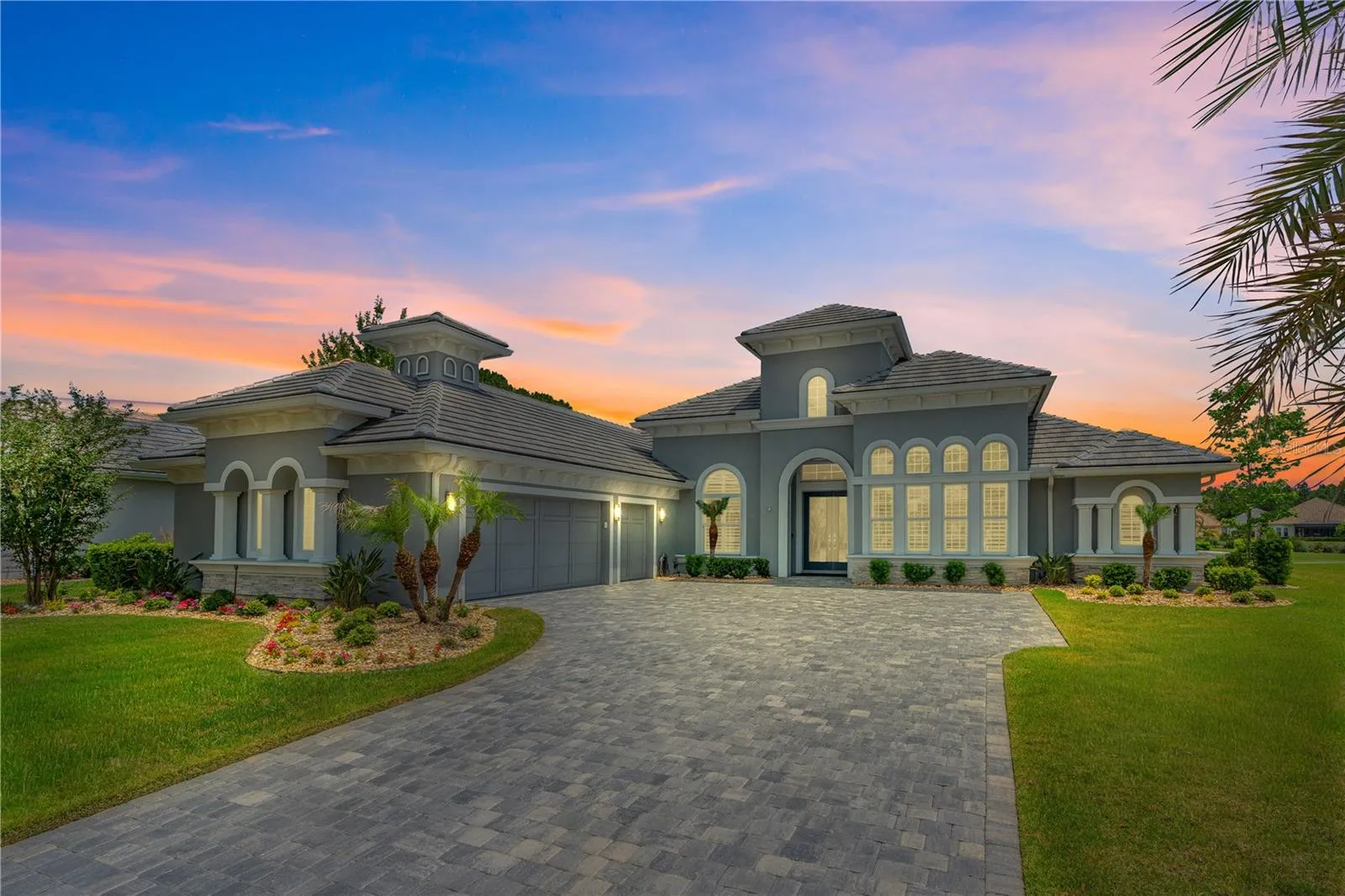Paver DrivewayTwilight