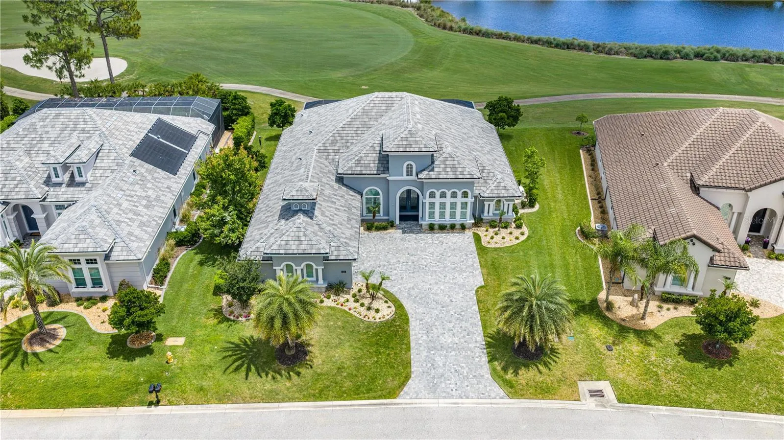 Aerial View of HomeGolf Course Backdrop