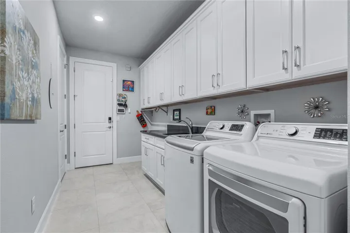 Laundry Room w/Sink & Built-In Cabinetry