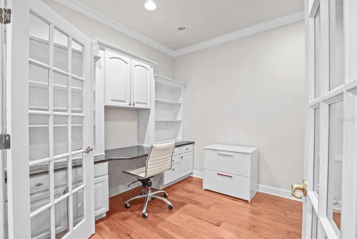 Downstairs Office with French Doors