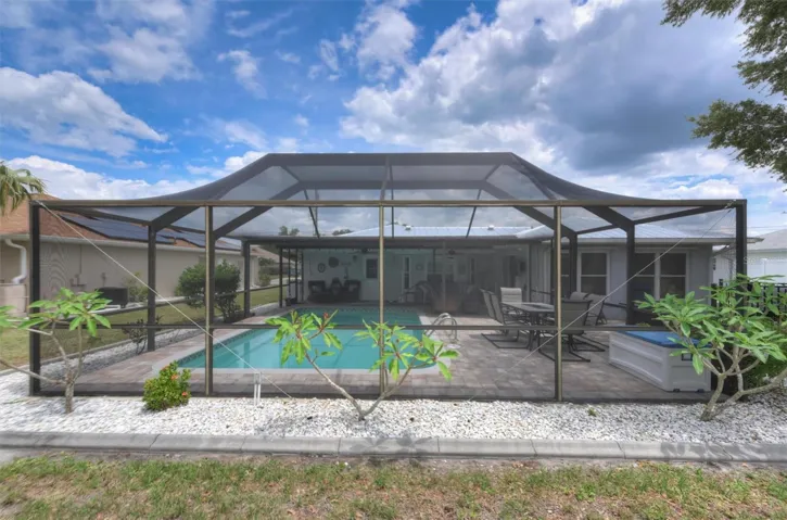 Rear view of pool area