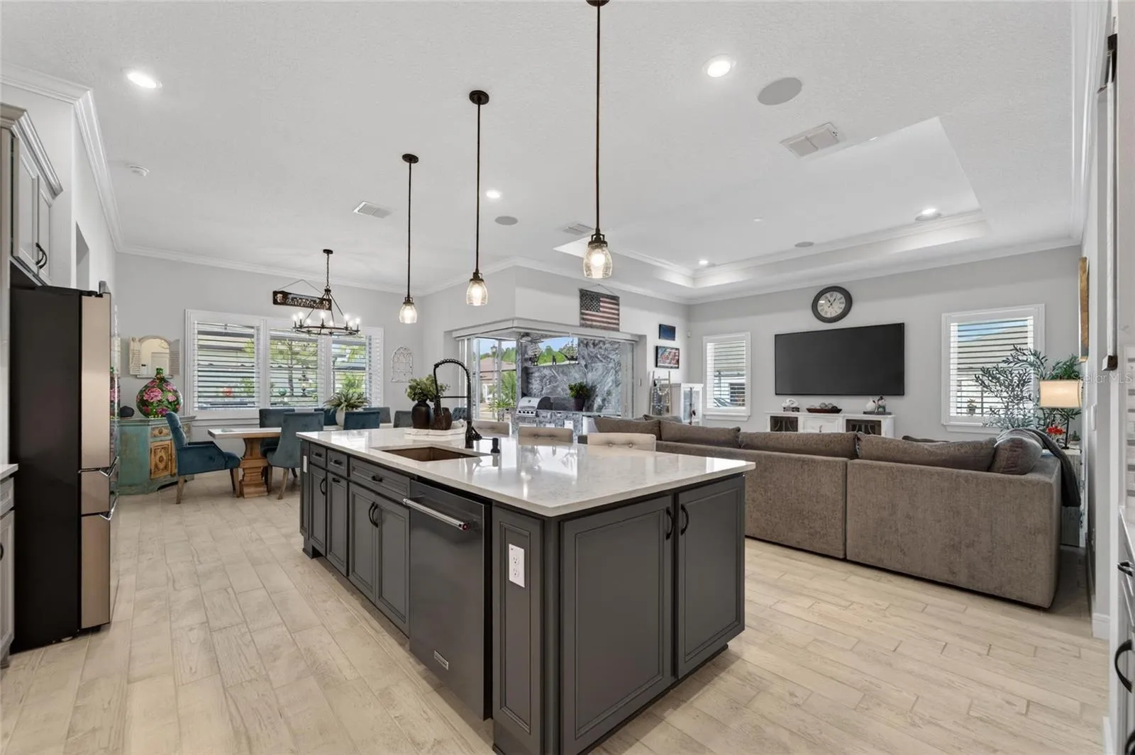 Kitchen with view to Dining Room &amp; Great Room