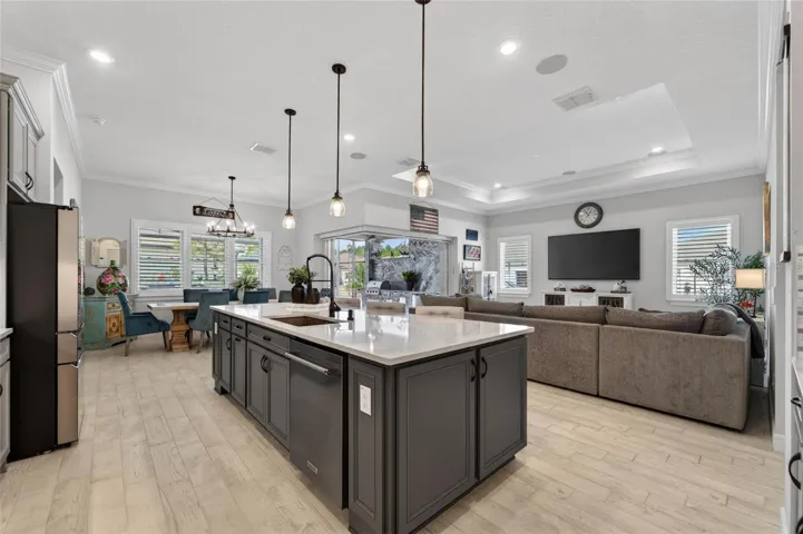 Kitchen with view to Dining Room &amp; Great Room