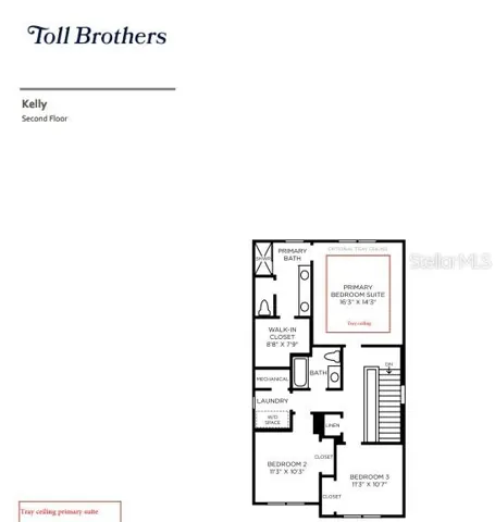 Second floor layout with upgrades