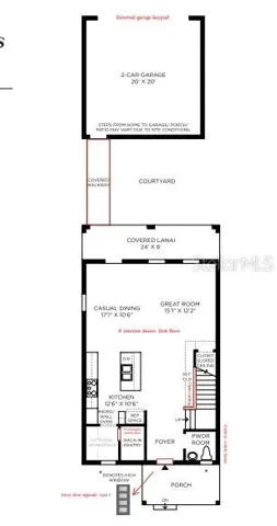 First floor layout with upgrades
