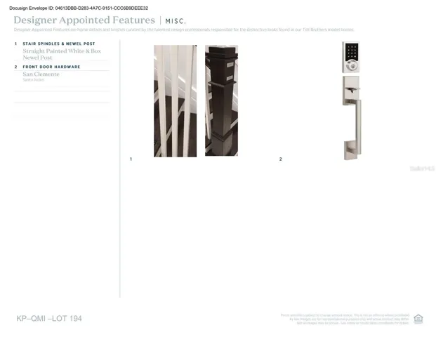 Designer-appointed features selected by our team of professional designers