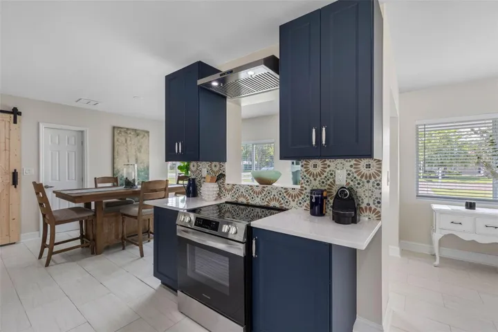 Kitchen and dining area