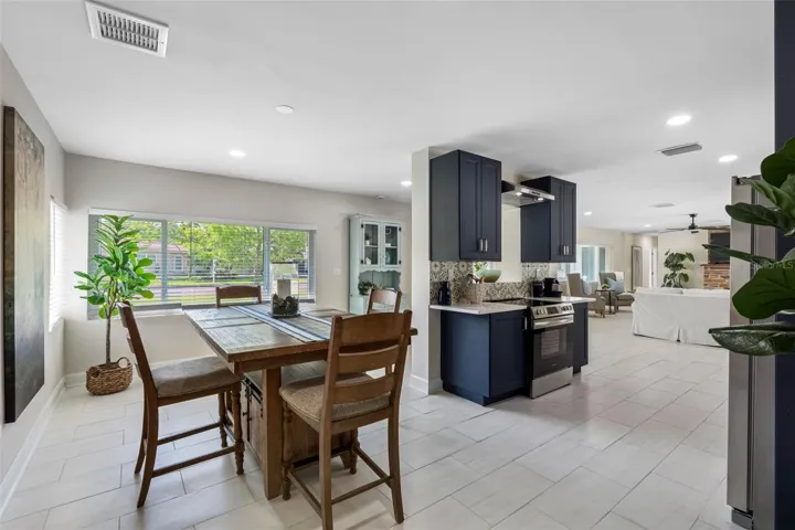 Dining and kitchen area