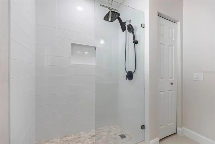 Glass enclosed shower