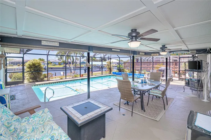 Huge covered lanai/pool area