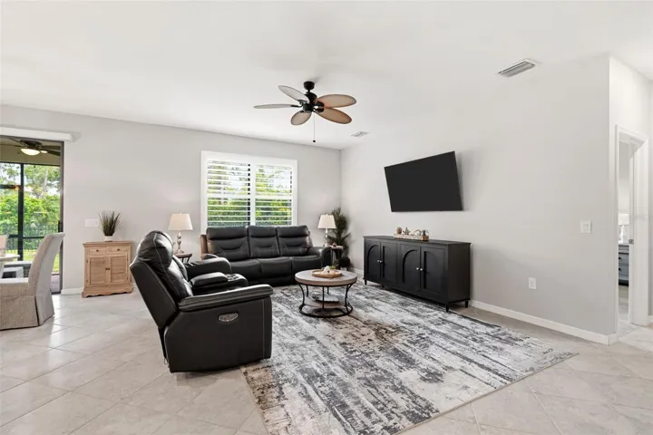 Upgraded fixtures and plantation shutters throughout