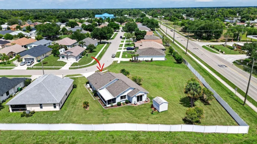 Aerial View Double Lot