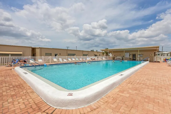 Solar heated community pool