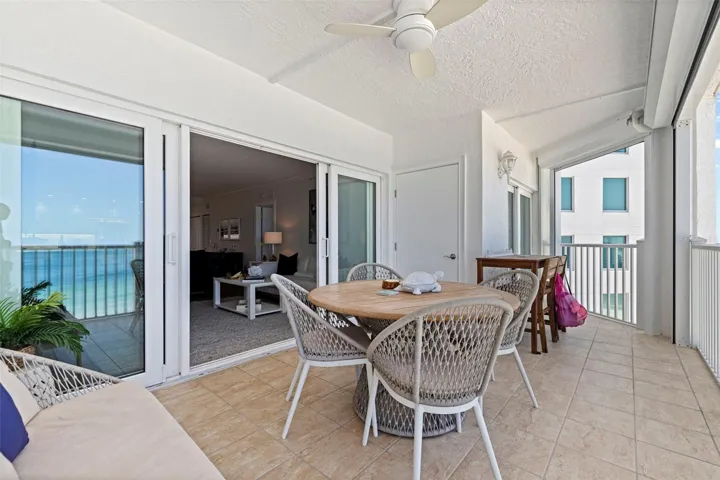 Patio That is Perfect for Family, Friends and Entertaining With a Storage Closet for Beach Gear