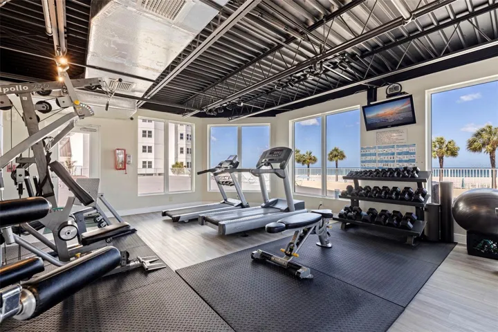 Community Gym Perfect for Those Workouts and Overlooks The Gulf