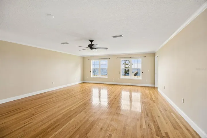 The spacious family room