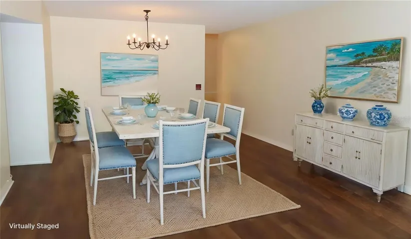 Dining area - virtually staged