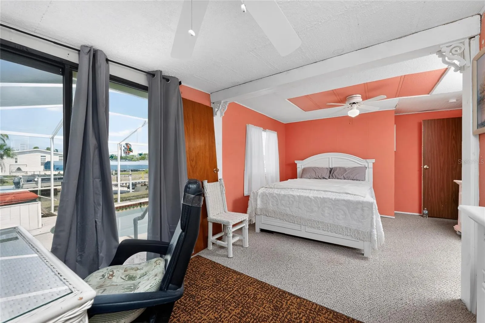 Primary bedroom has been extended