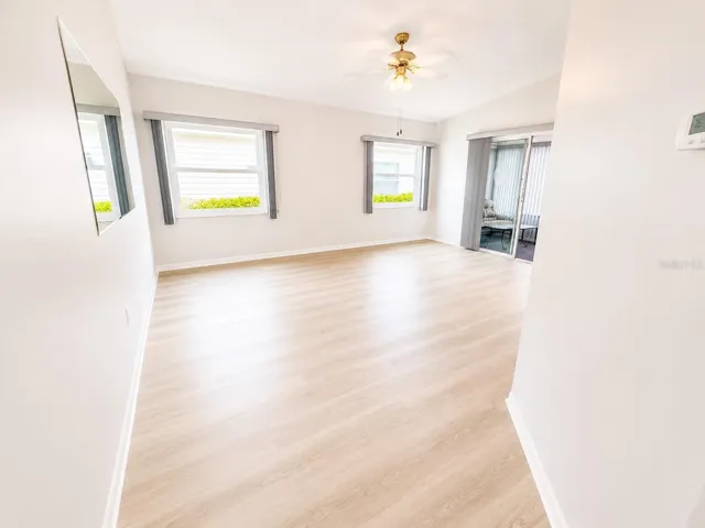 Living room with new flooring