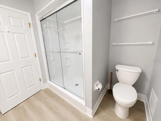 Primary bathroom with stand up shower