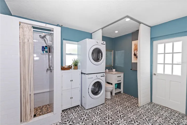 Shower has new fixtures