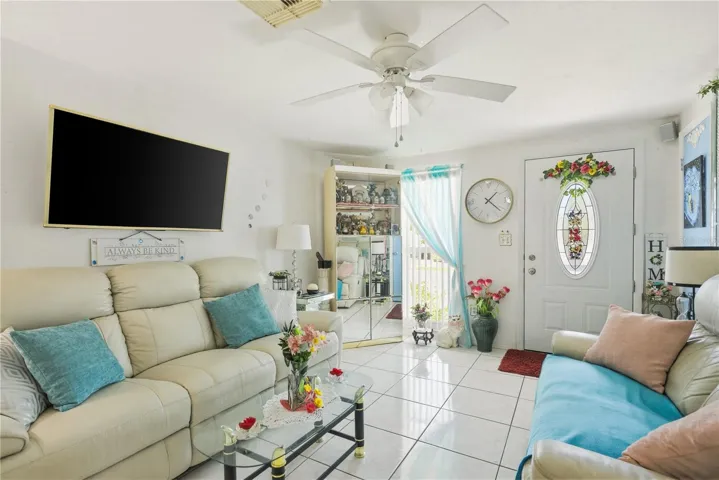 Living Room with tile floors!
