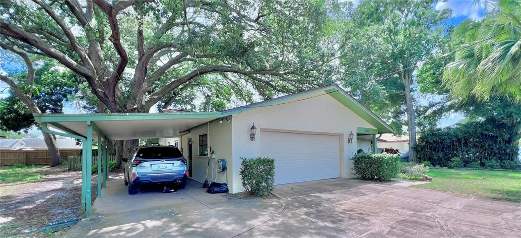 2 car garage plus a single carport