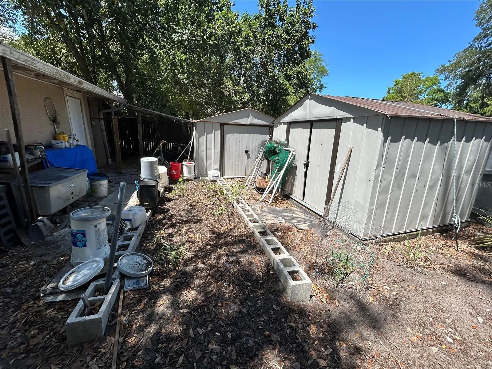 Rear Yard with storage