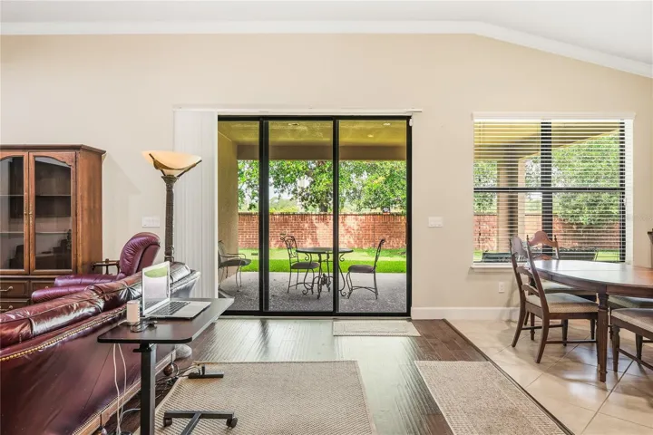 Engineered wood floors, access to the large covered porch.
