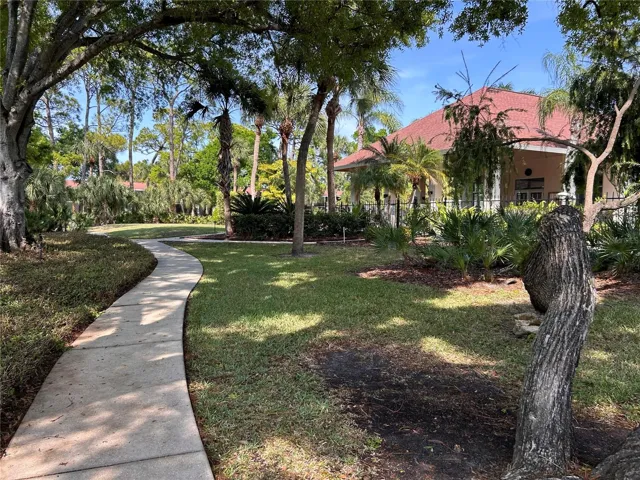 Walkway to pools and clubhouse