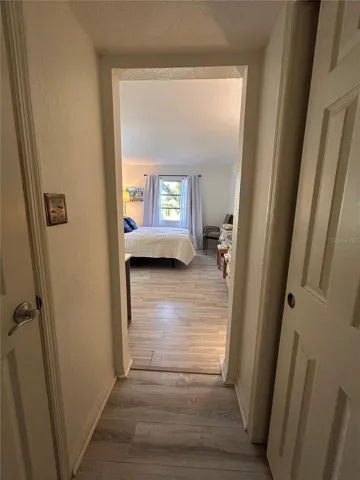 Hallway from bath to bedroom
