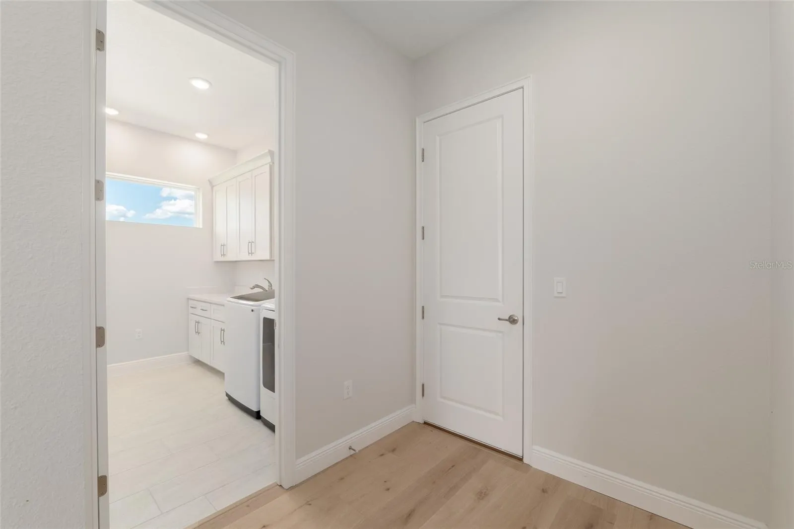 Laundry room and access to the garage.