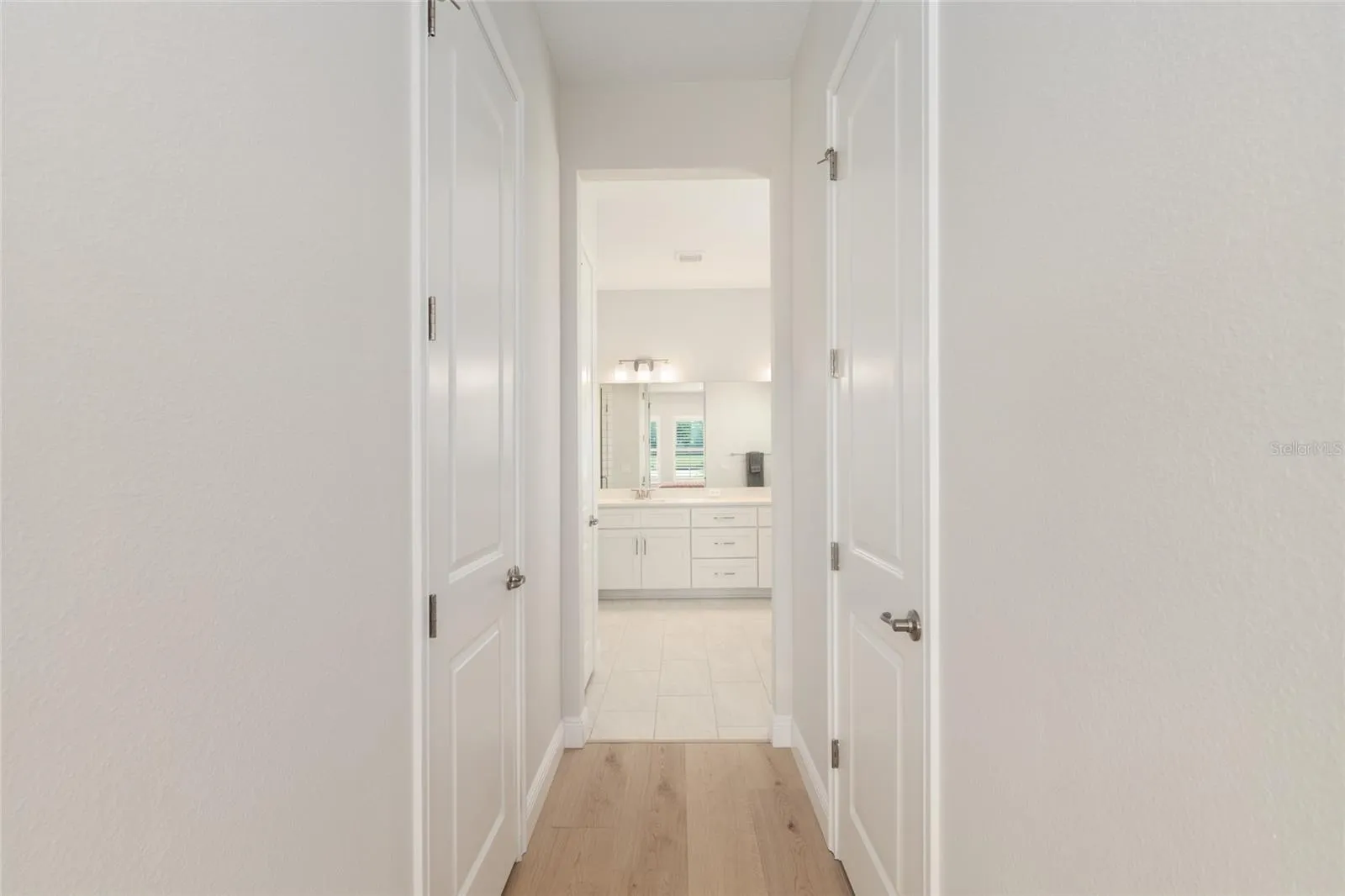 His and hers closets.