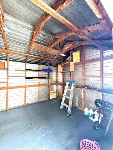 Storage in shed