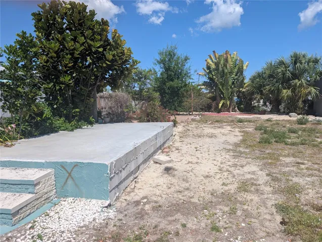 Poured concrete porch