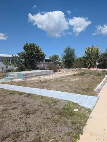 Walkway to poured concrete porch