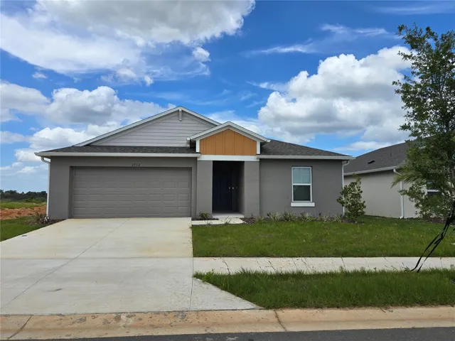 Modern front elevation: Stunning curb appeal with a contemporary design and a spacious 2-car garage.