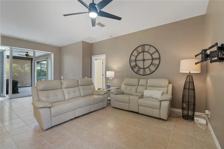 Cozy up in the family room for movie night
