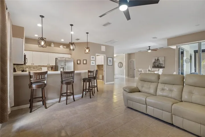 Nice flow and feel to this floor plan. Complemented by warm colors.