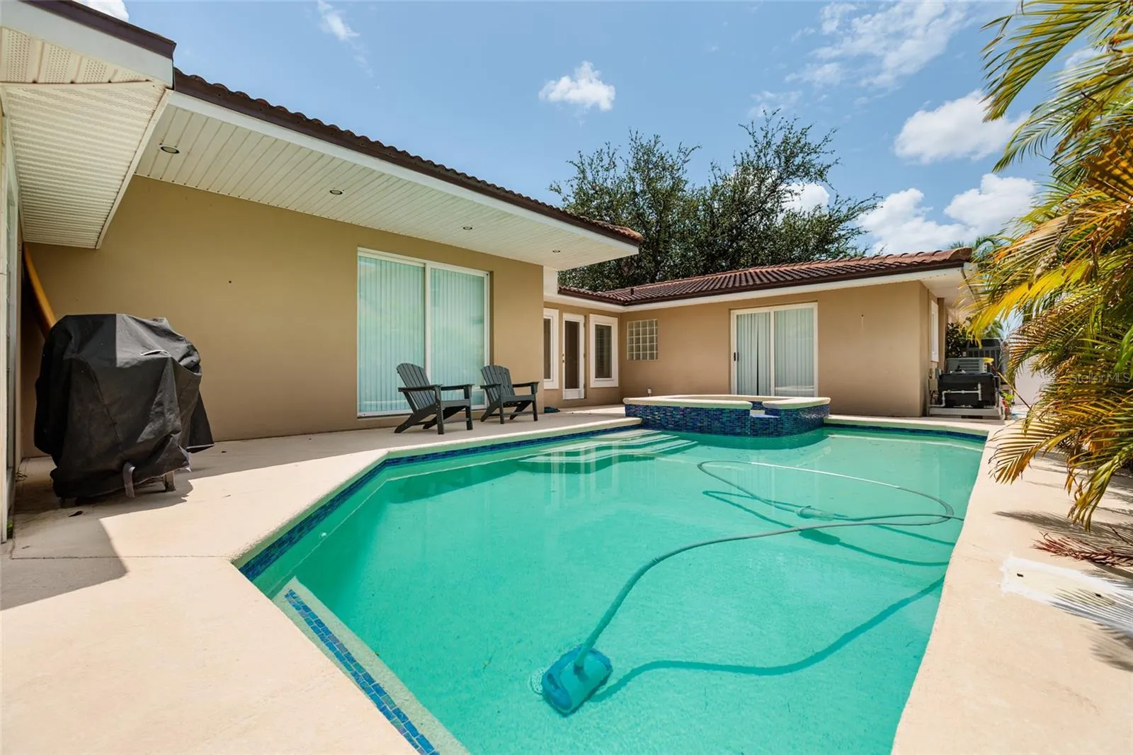 pool with deck