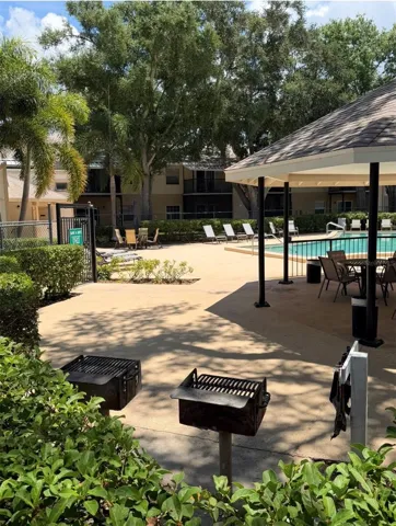 Grilling areas are for residents to use, and BBQ tools are included if needed.