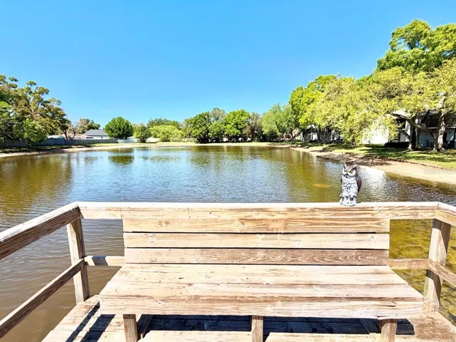 The south side of the lake from the dock.