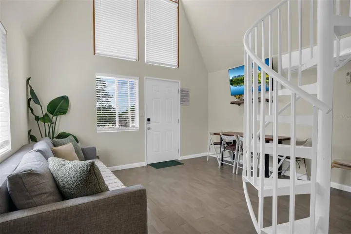 Looking in from bathroom area - Living room/Dining Room