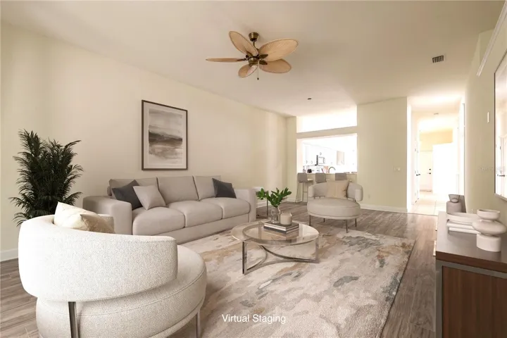 Large living room - staged photo