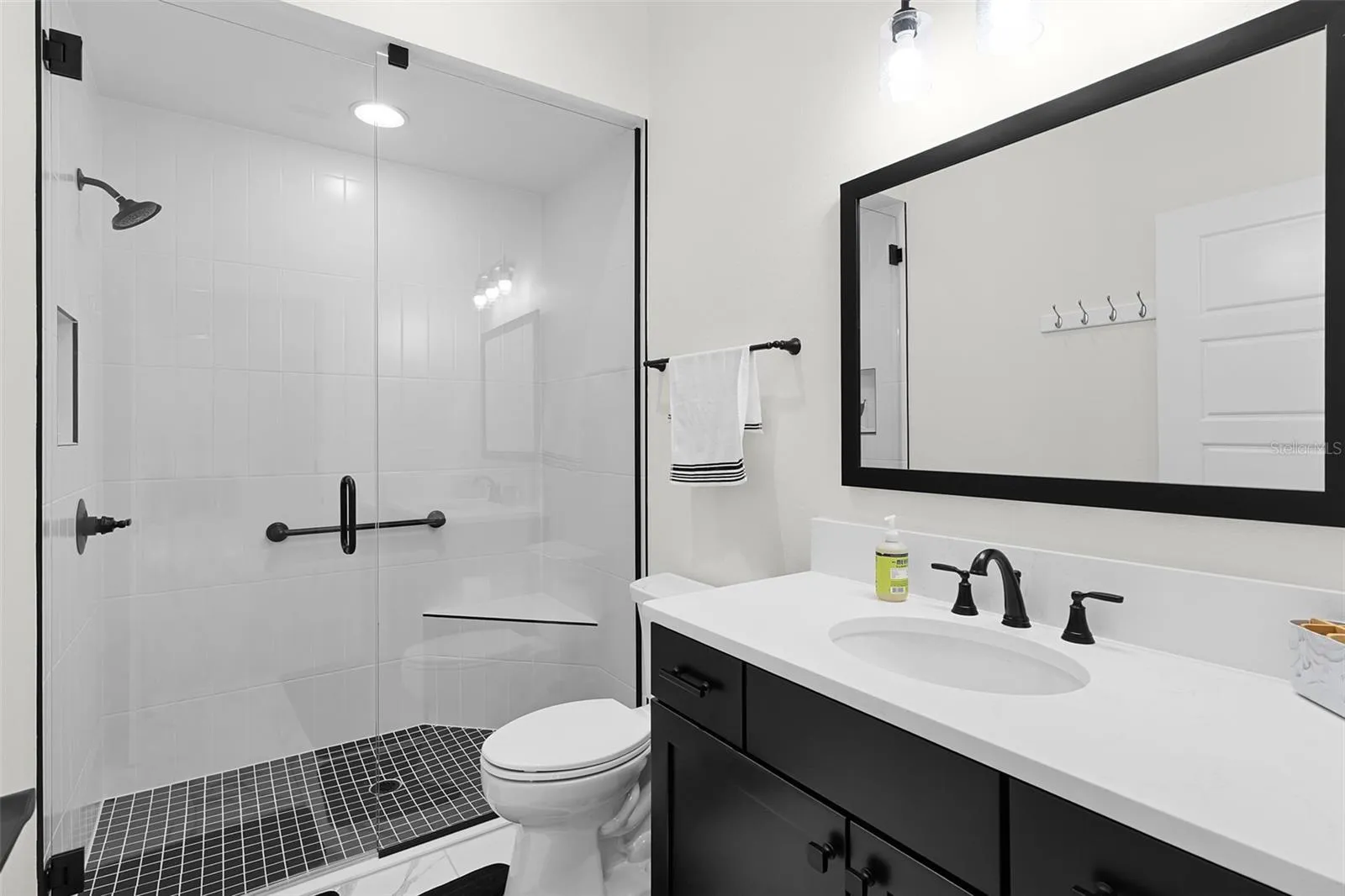 Guest Bathroom with walk in shower.